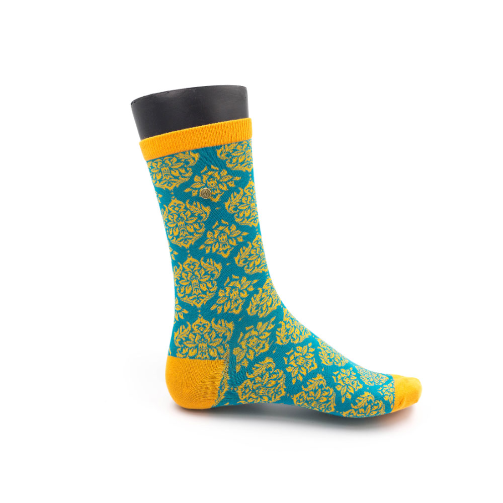 Barbaard Socks – Victorian, Teal & Orange